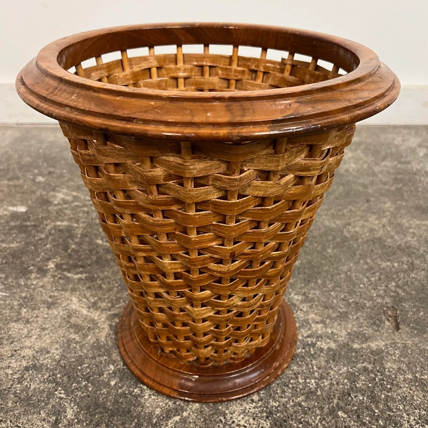 Rude Osolnik Danish American Modern Woven Wastebasket