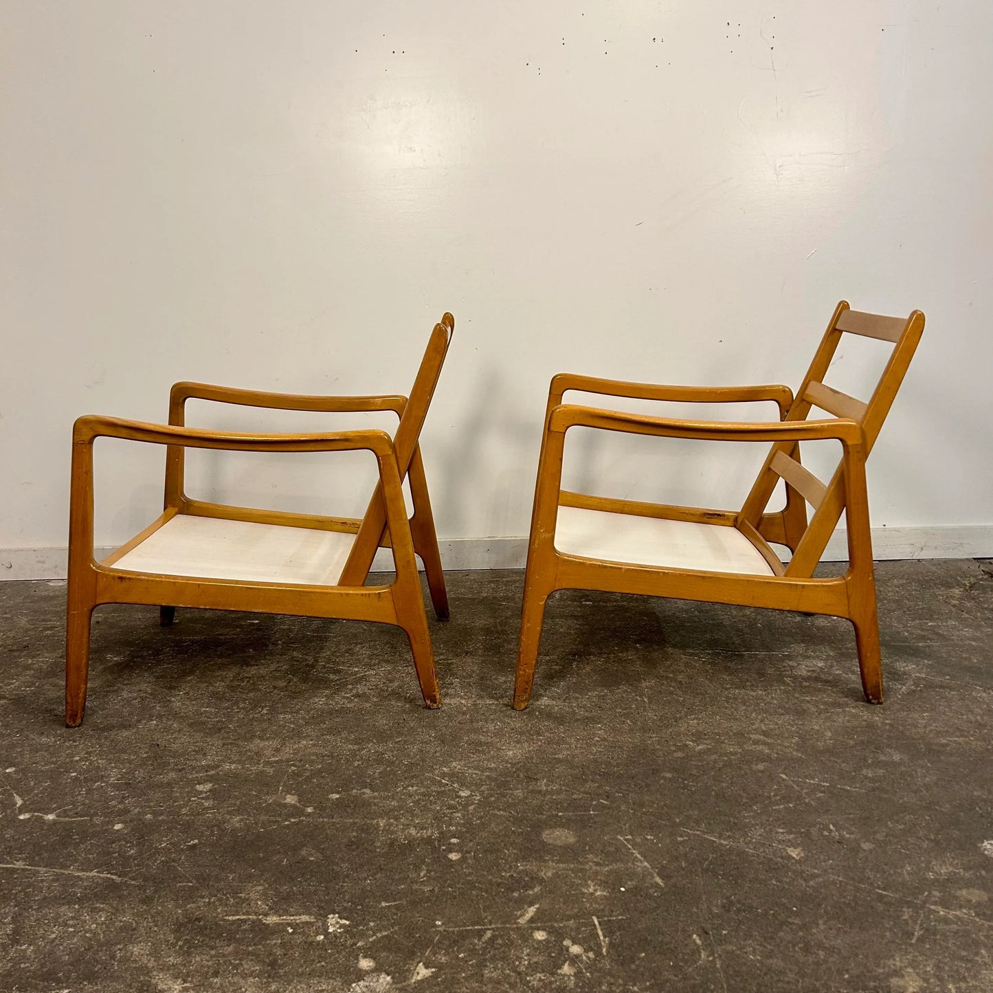 Pair of Danish Modern Lounge Chairs by Ole Wanscher for John Stuart