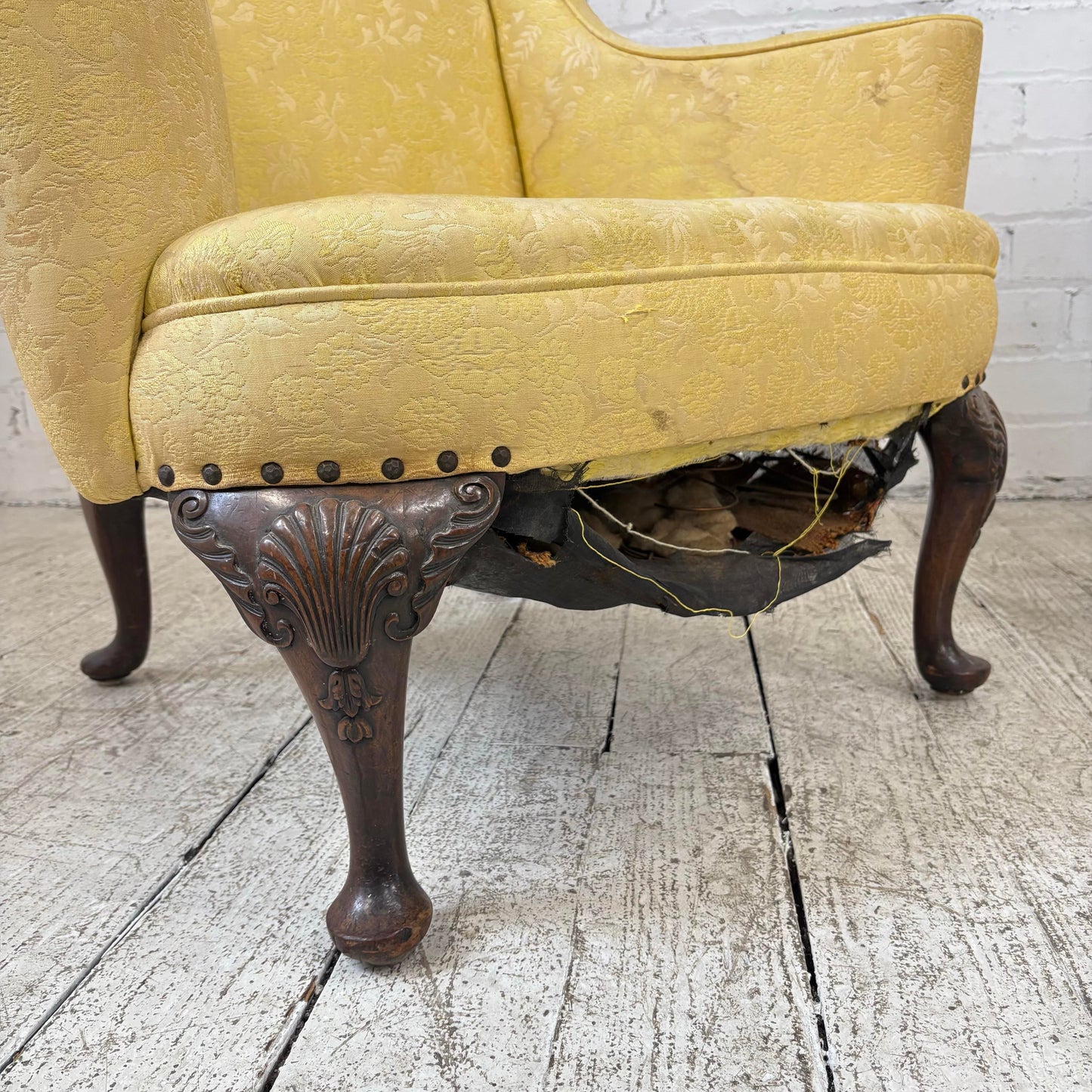 Pair of Traditional Wide Arm Antique Chairs