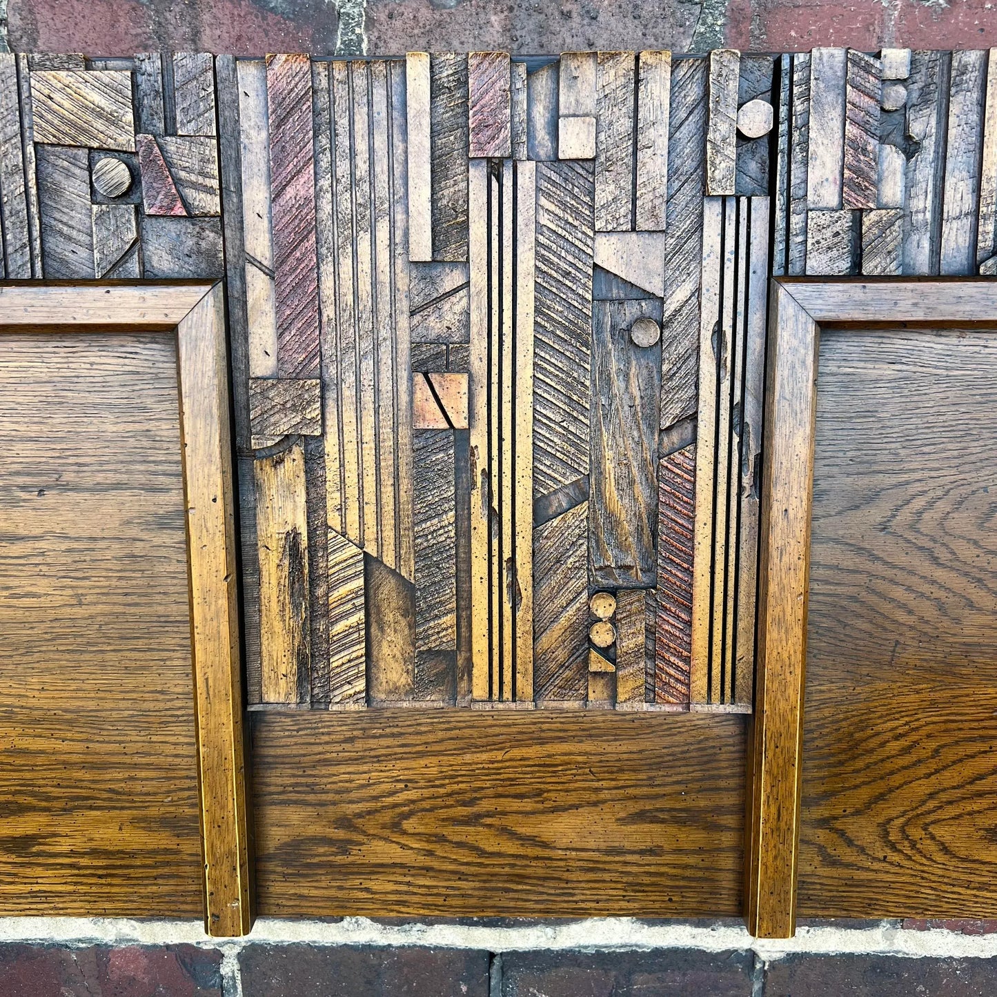Mid Century Brutalist Lane Pueblo Twin Size Headboard