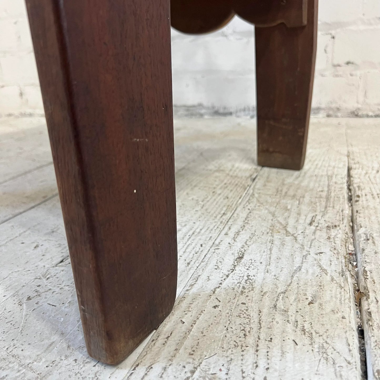 Folk Art Wooden Chair With Great Lines and Shape.