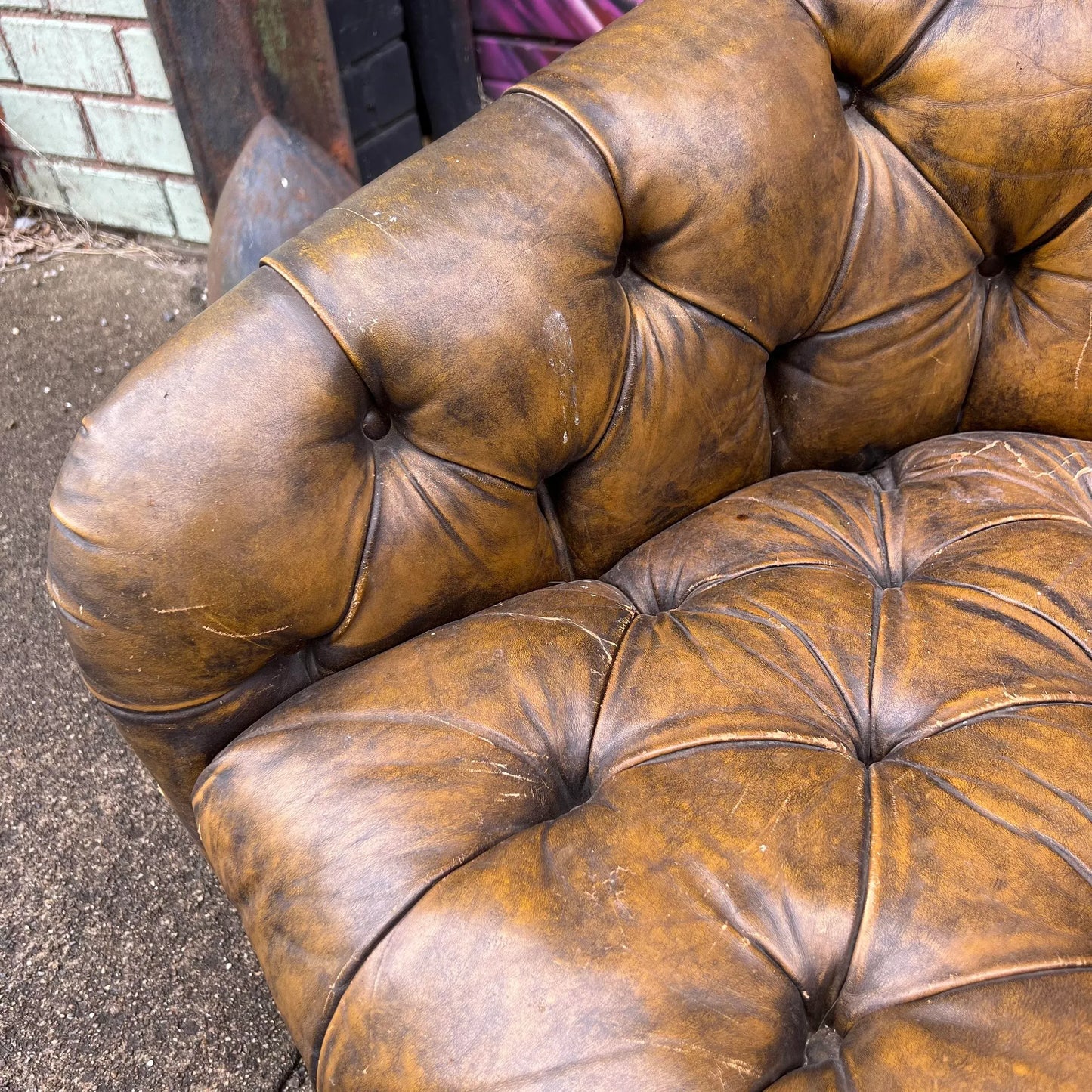 Pair of Ward Bennett Brown Leather Chairs on Casters