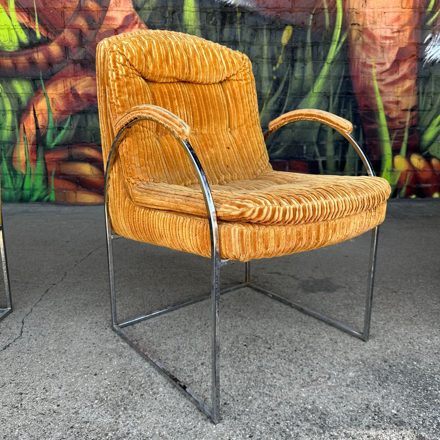 Set of 6 Founders Milo Baughman Style Dining Chairs