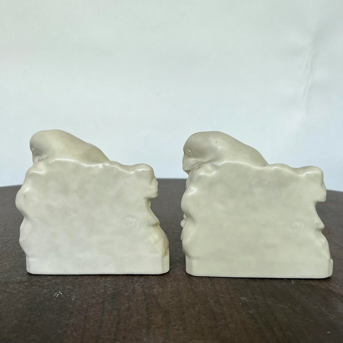 Pair of Rookwood Ceramic Crow Bookends Bird