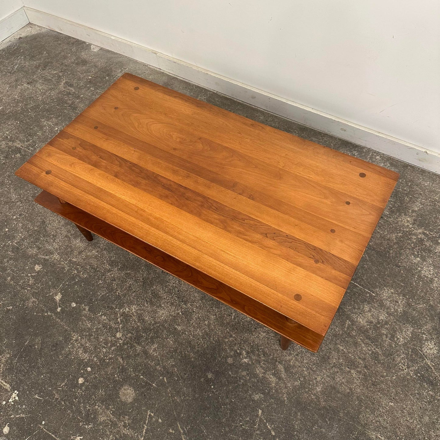 Willett Furniture Solid Cherry Two-Tier Coffee Table