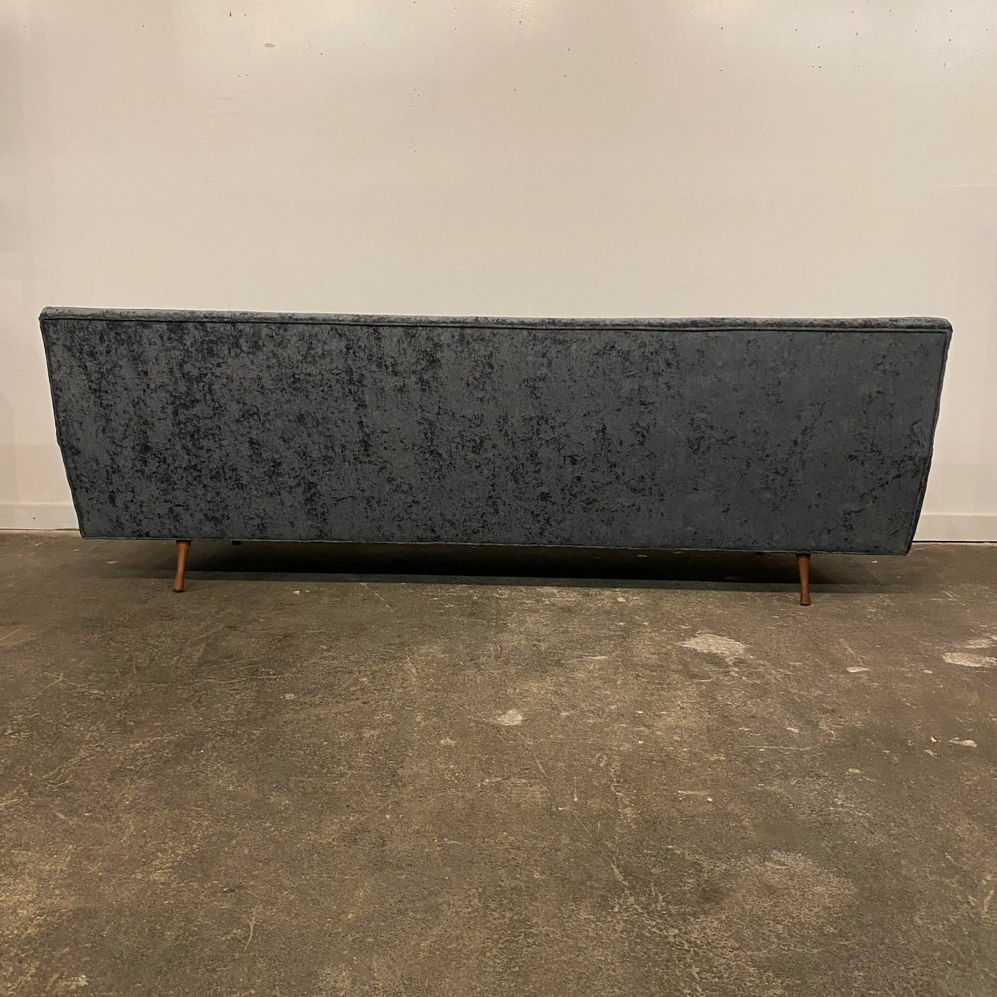 Reupholstered Mid 20th Century Paul McCobb Sofa With Walnut Legs Crypton Fabric