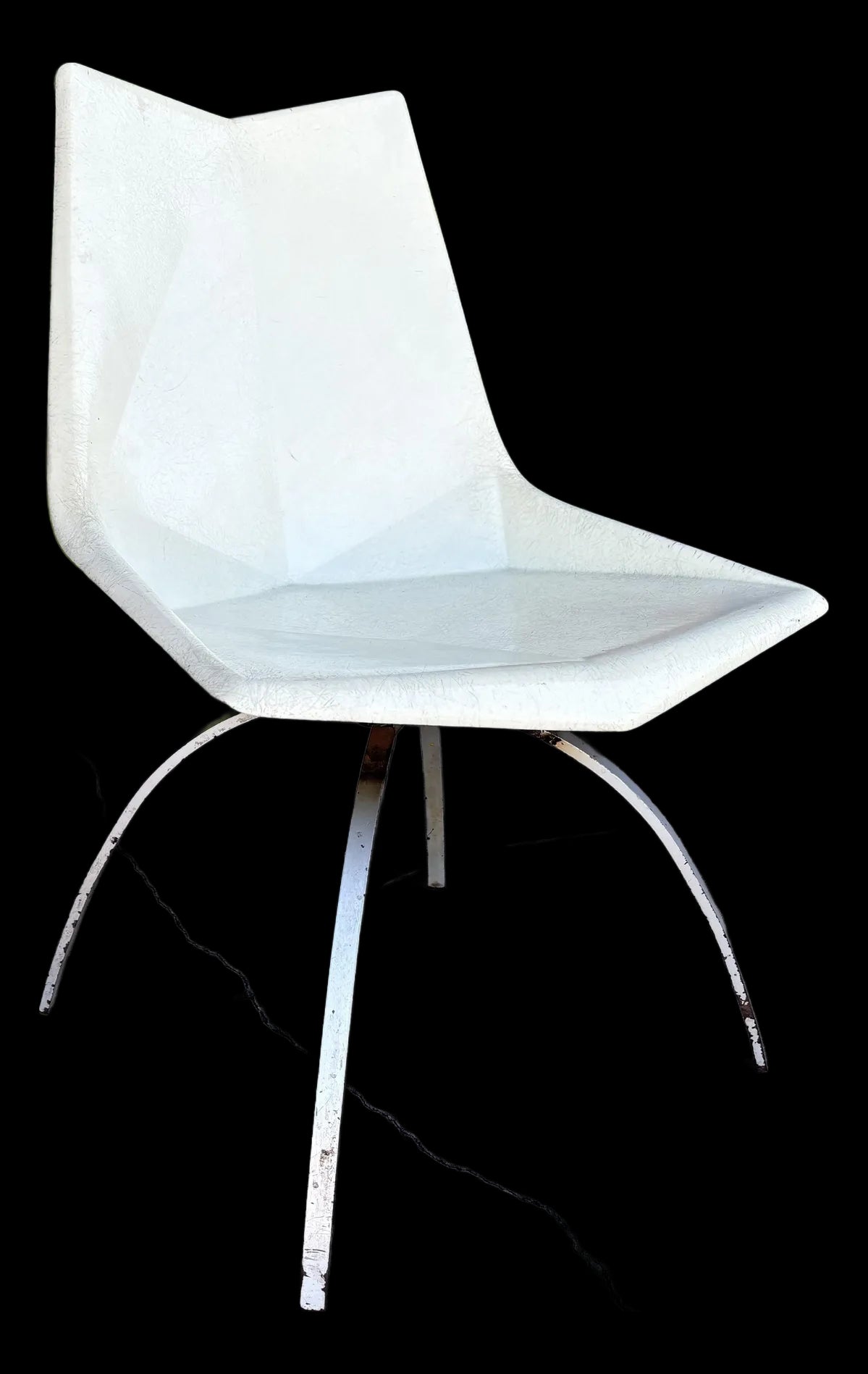 Mid Century Modern Paul McCobb Fiberglass Origami Chair Spider Base