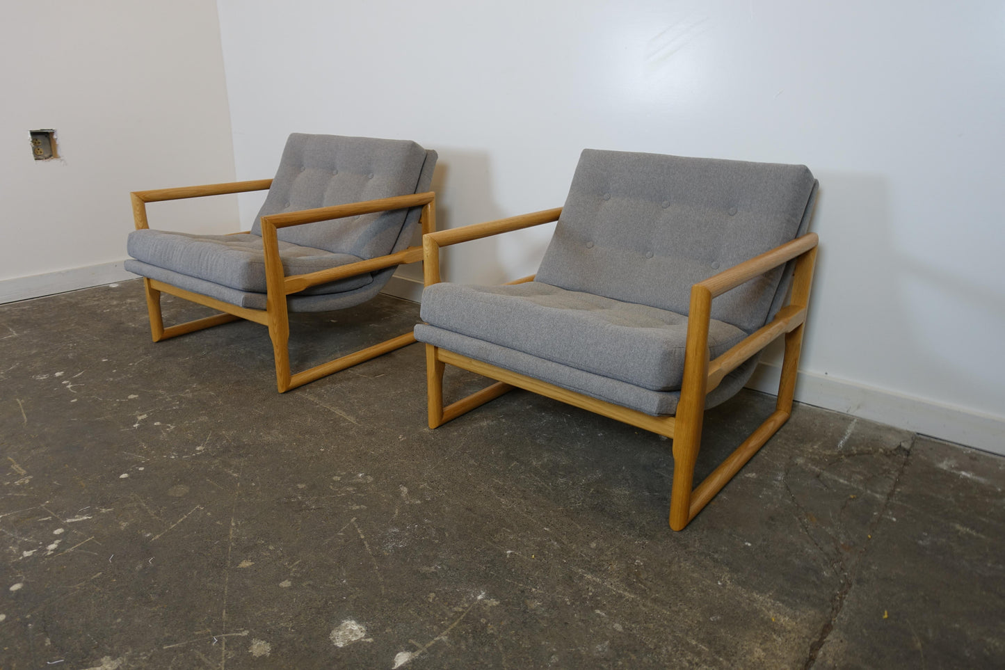 Mid Century Modern Inspired Club Chairs - A Pair