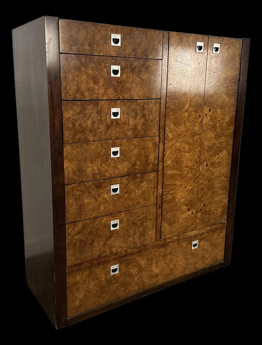 Century Furniture Burlwood Armoire Highboy Dresser Chest