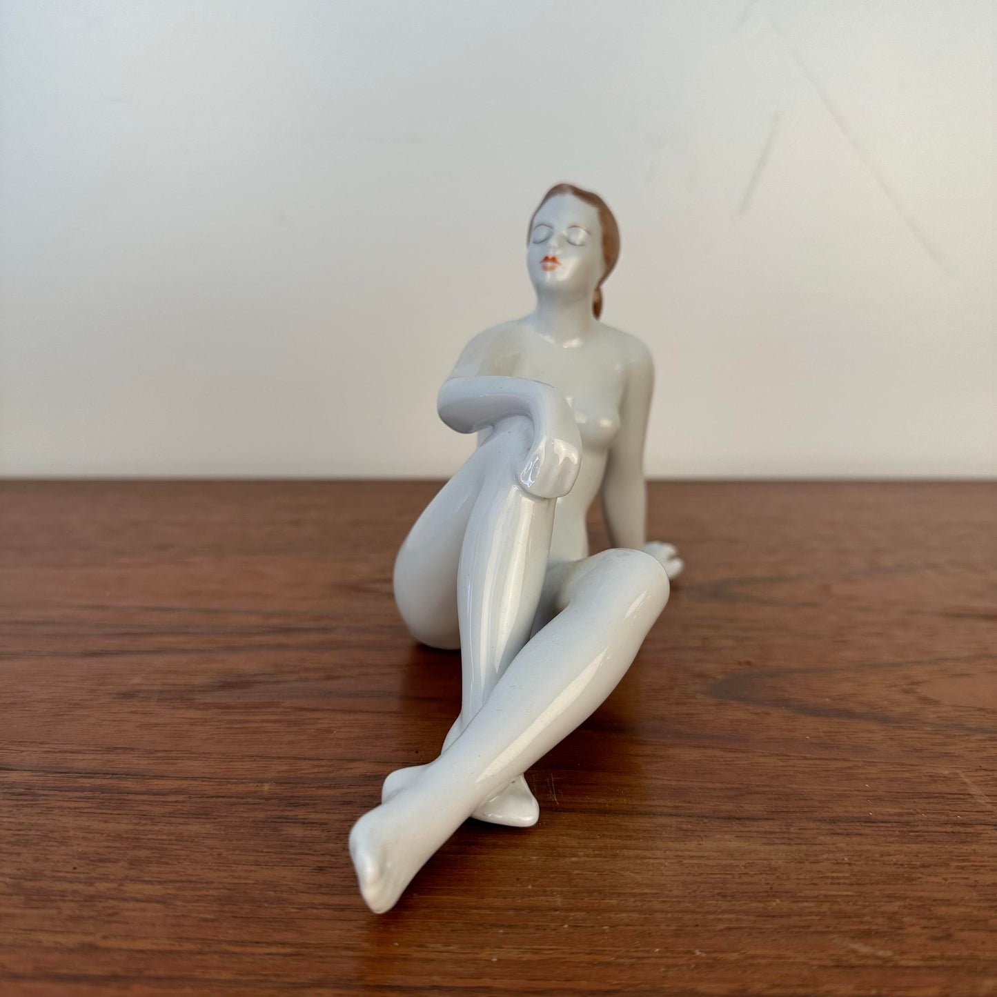 "Sunbathing" Hollobaza Woman Figurine