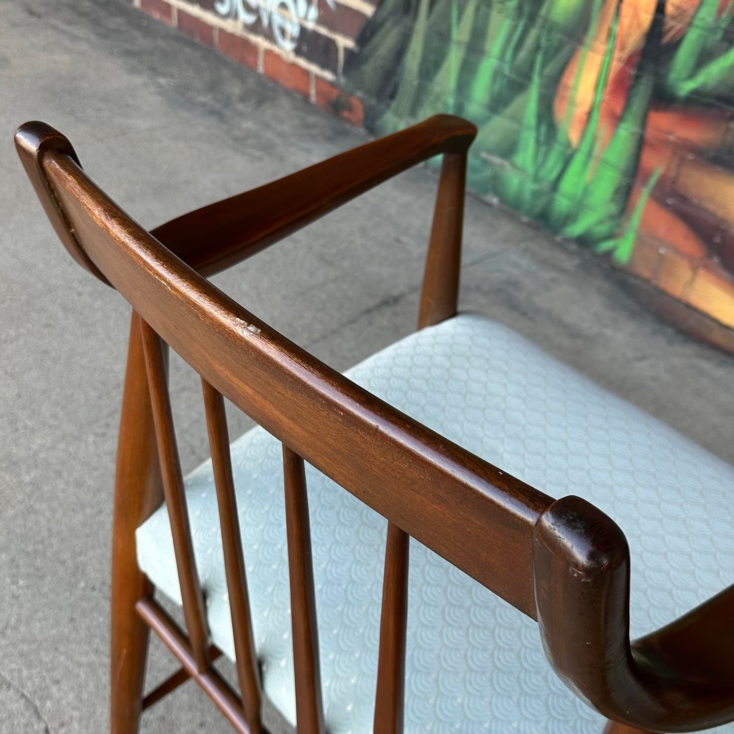 Pair of American Walnut Armchairs by Heritage Henredon