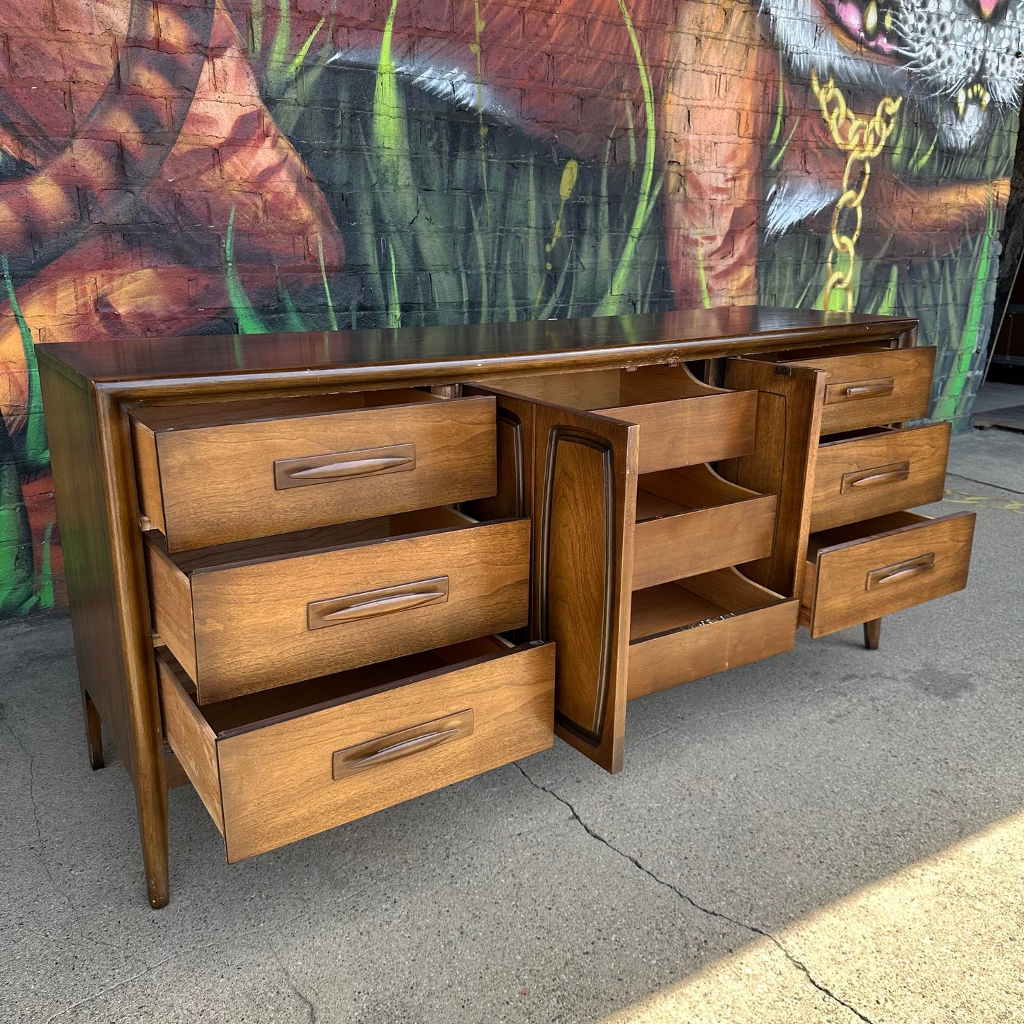 Mid-Century Modern Broyhill Emphasis Low Dresser