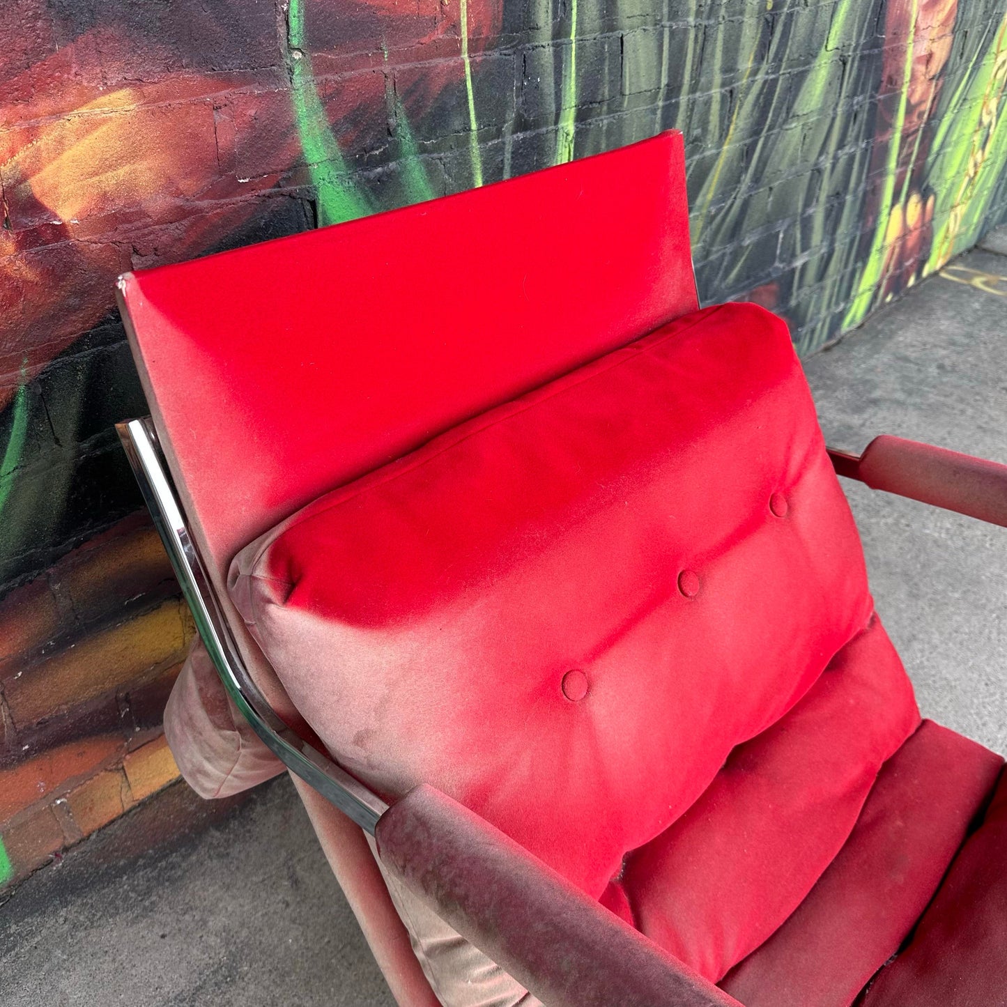 Mid Century Modern Milo Baughman Style for Carson Inc. Chrome Cantilever Lounge Chair