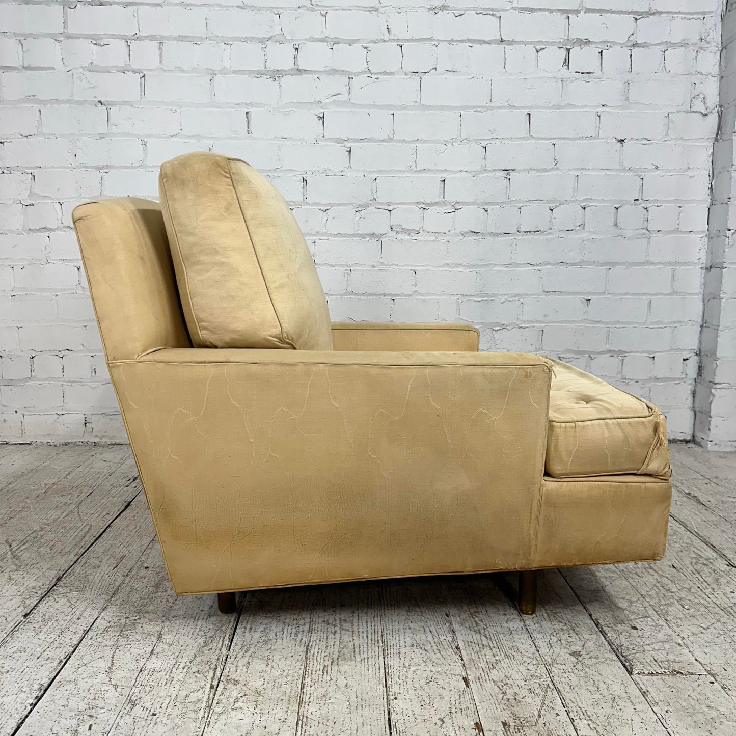 Edward Wormley for Dunbar Brass Leg Lounge Chair