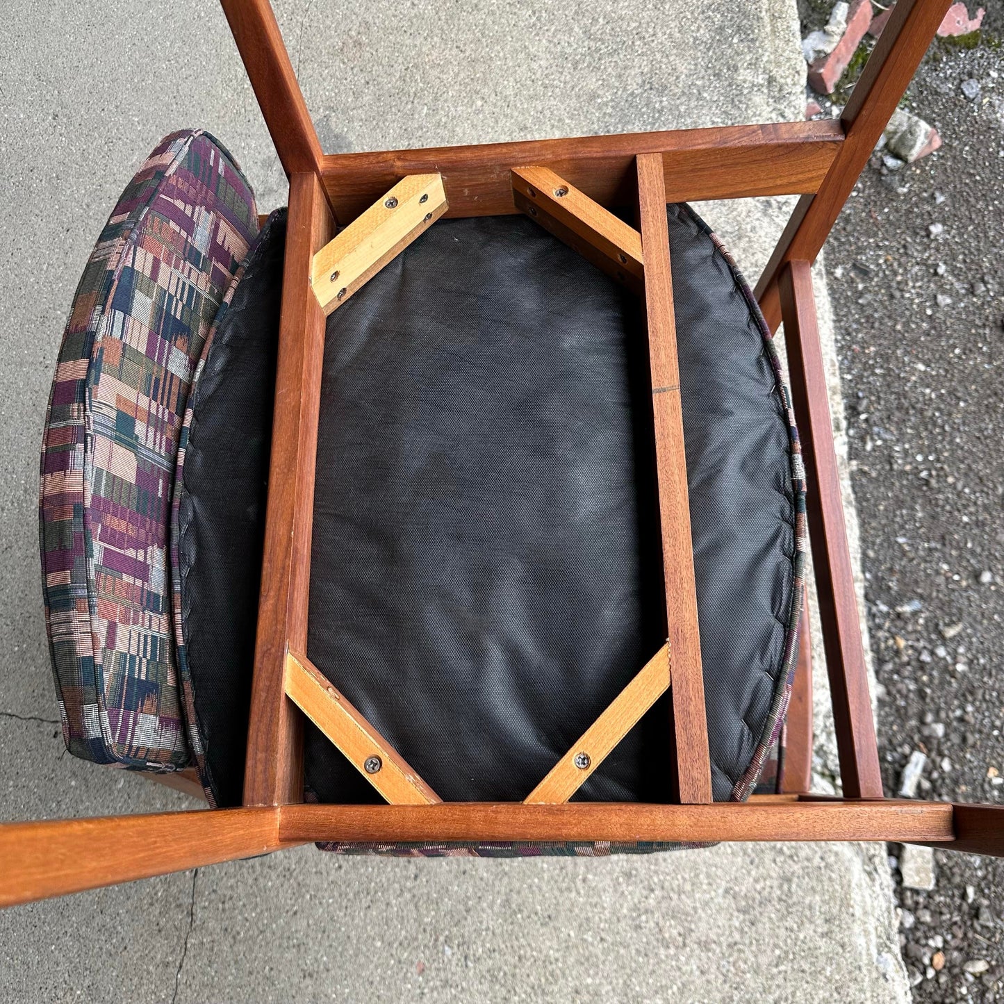 Pair of George Nelson Walnut Arm Chairs