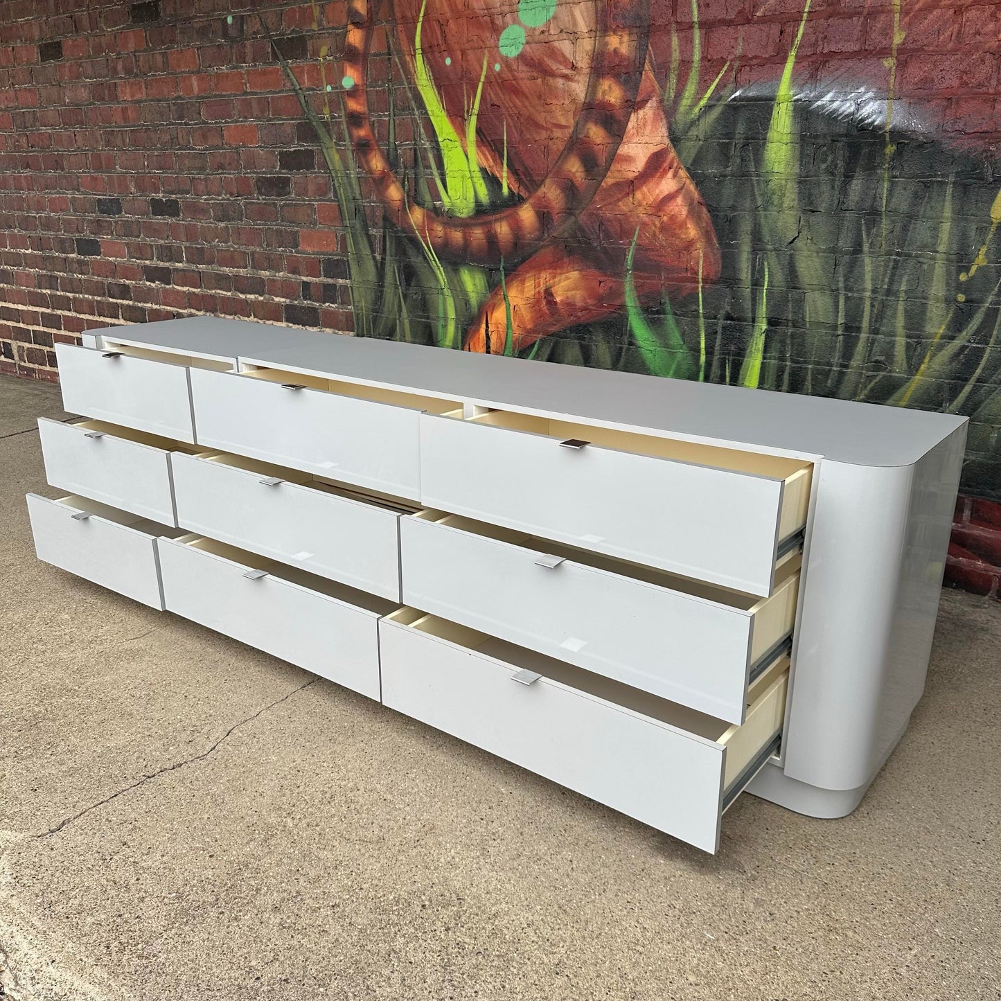 Post Modern 1980s Grey Laminate Dresser Set