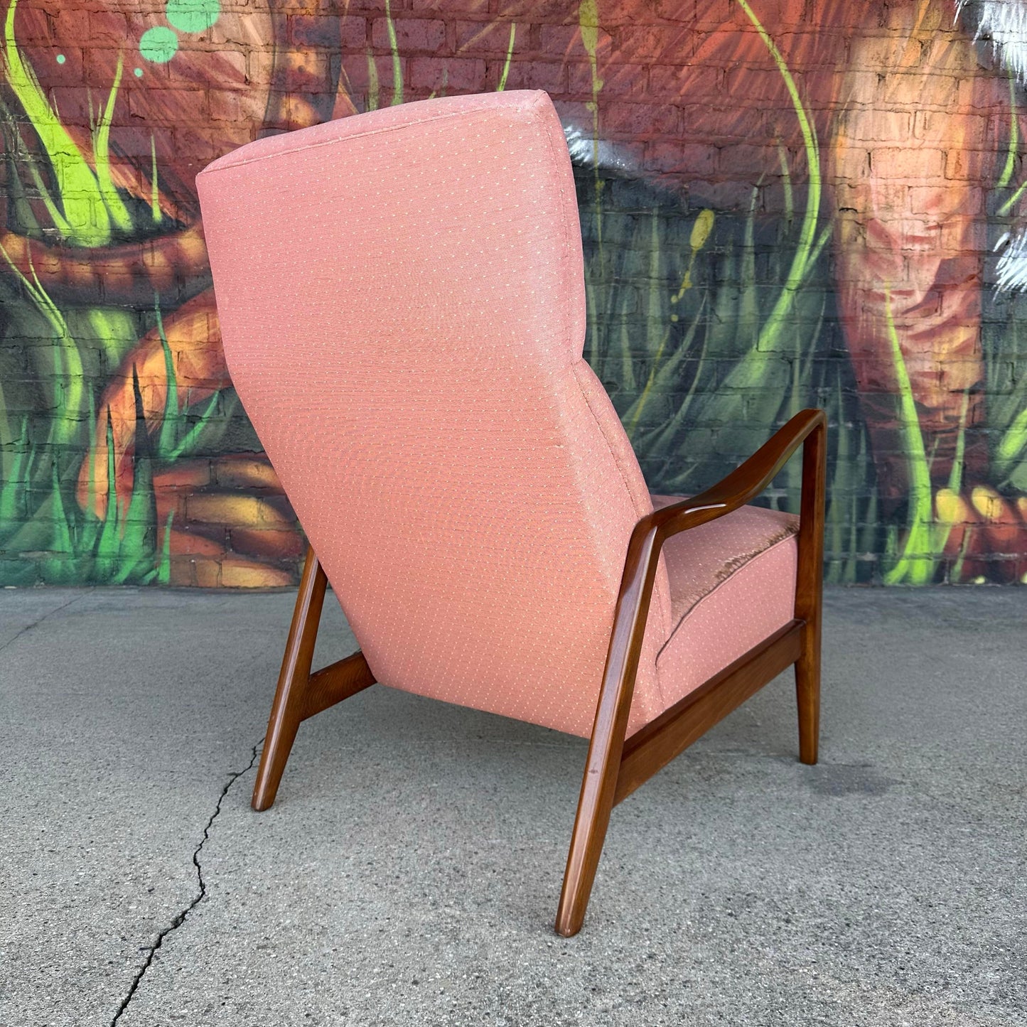 Folke Ohlsson for Dux Duxello Mid-Century Modern Walnut Lounge Chair With Ottoman