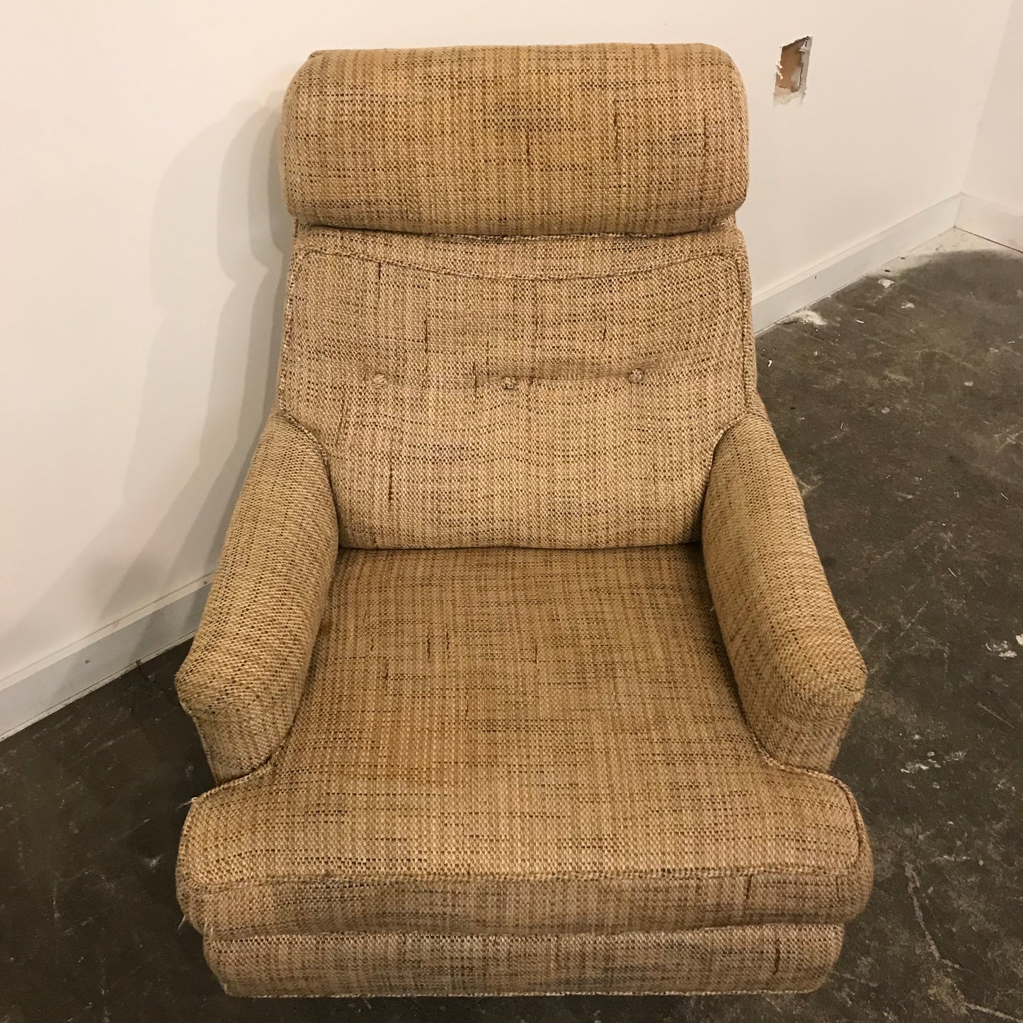Mid-Century Modern Dunbar High Back Club Chair