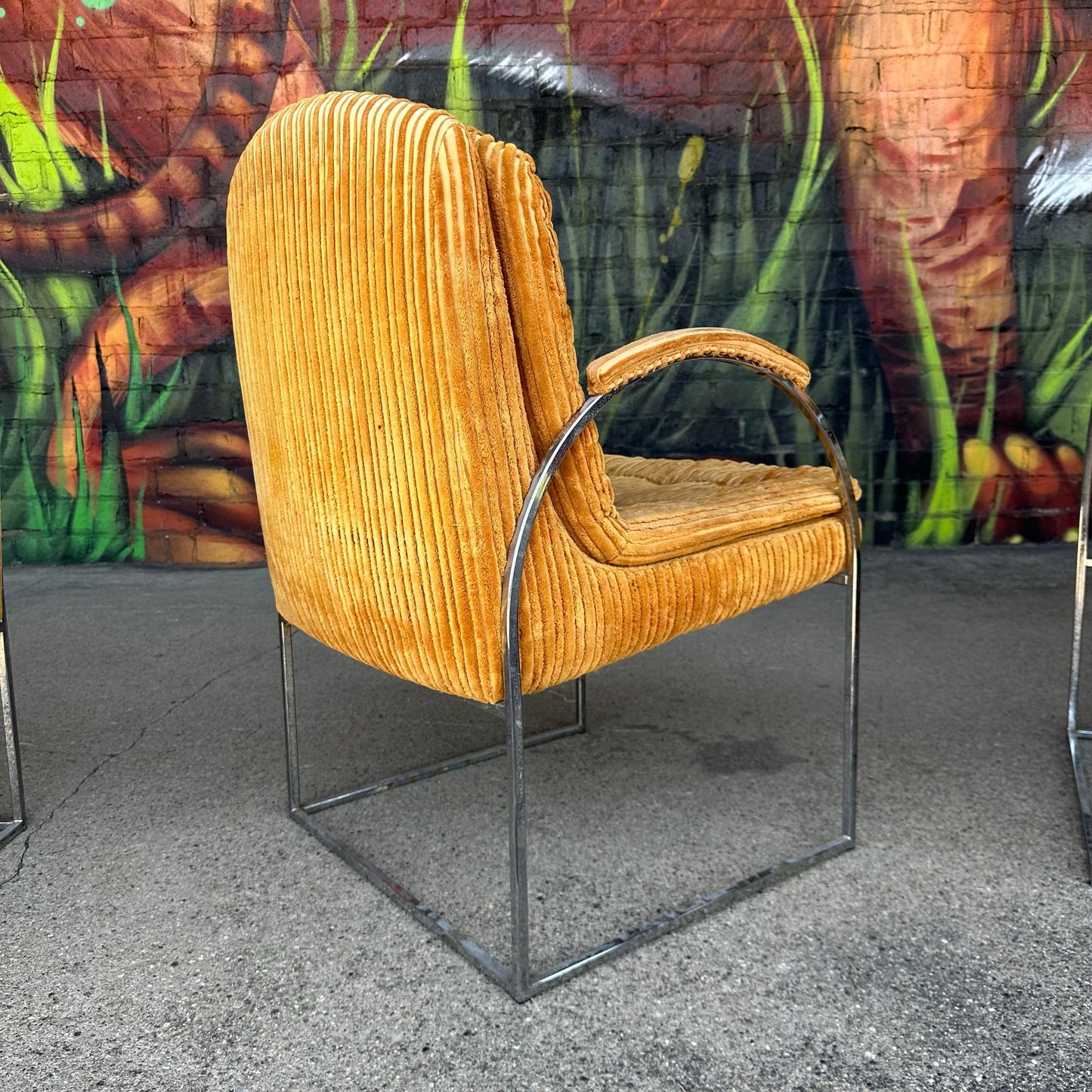 Set of 6 Founders Milo Baughman Style Dining Chairs