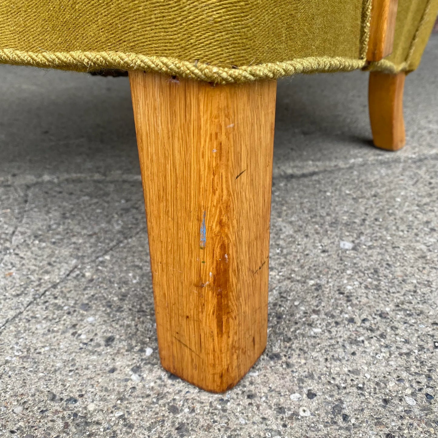 Pair of European Art Deco Green Arm Chairs