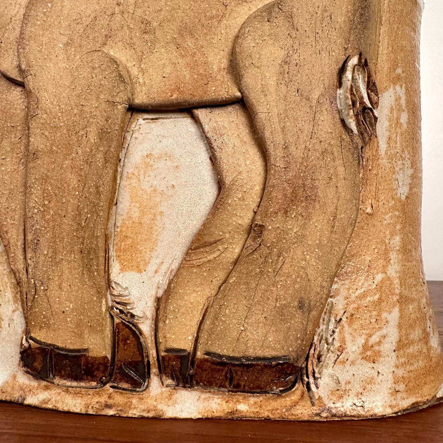 Unicorn Vessel Signed Studio Pottery