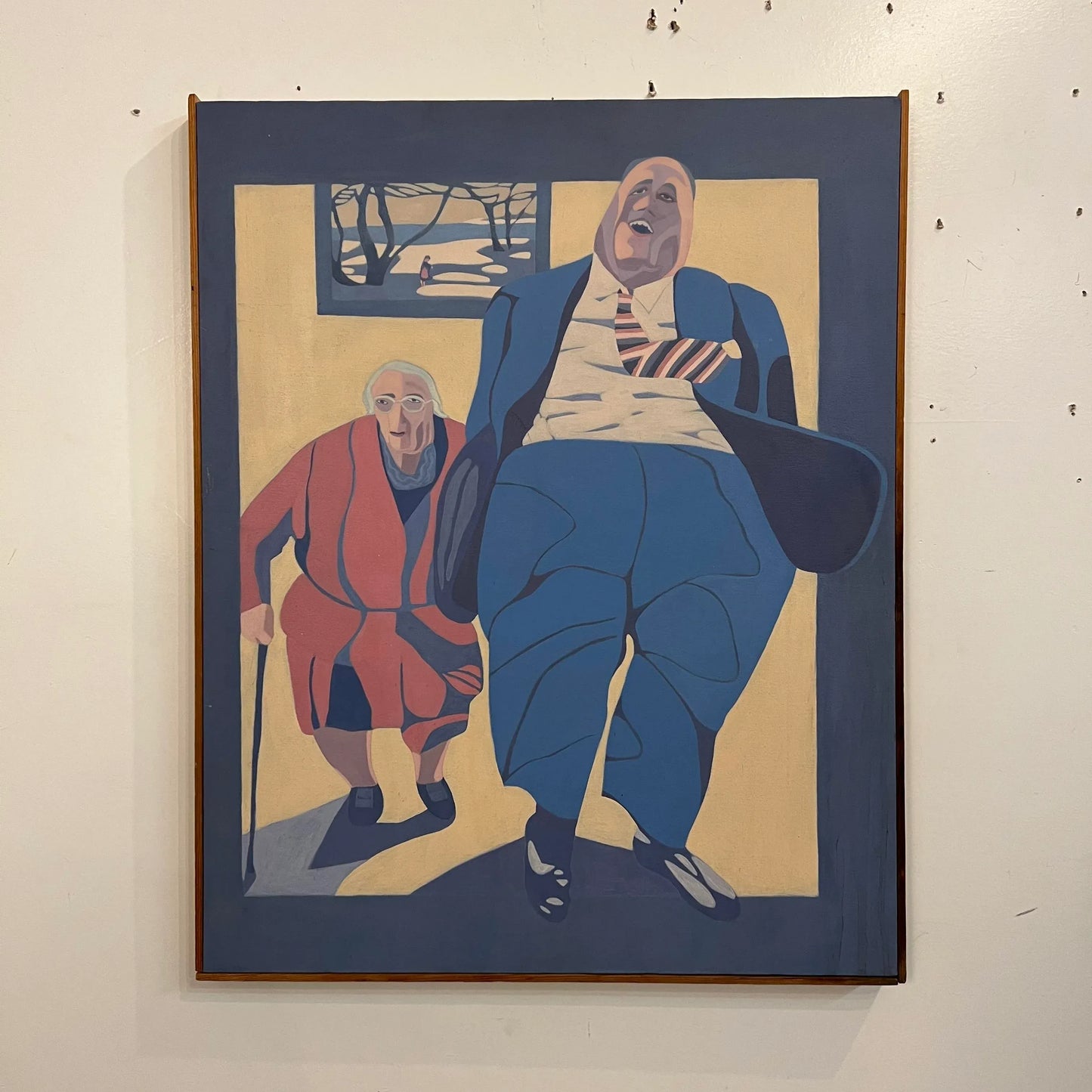 Gail Newman Portrait Painting of Two People Walking