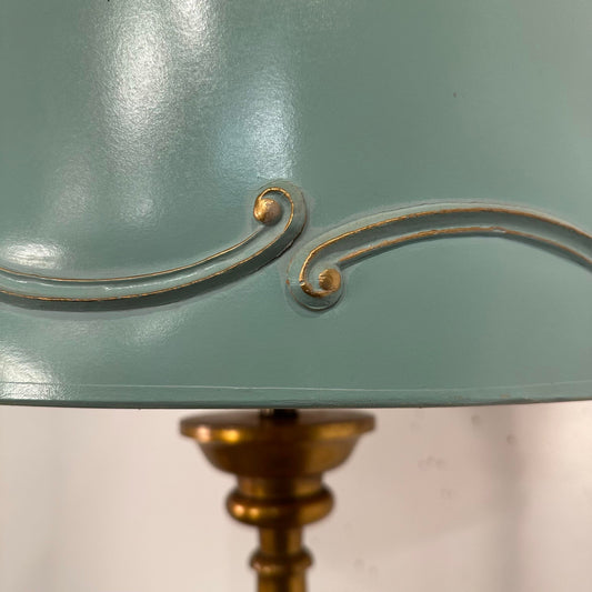 Vintage Italian Style Table Lamp Carved Giltwood Hollywood Regency