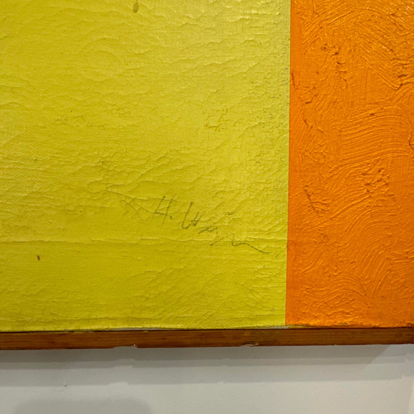 Modern Abstract Color Blocked Art Painting From the Mid Century