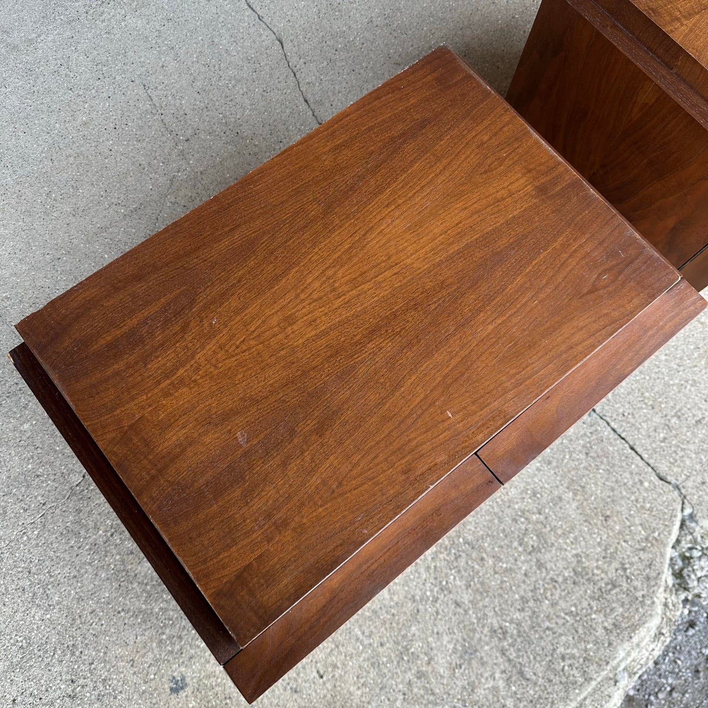 Mid-Century Modern Pair of Tobago Canadian Brutalist Nightstands