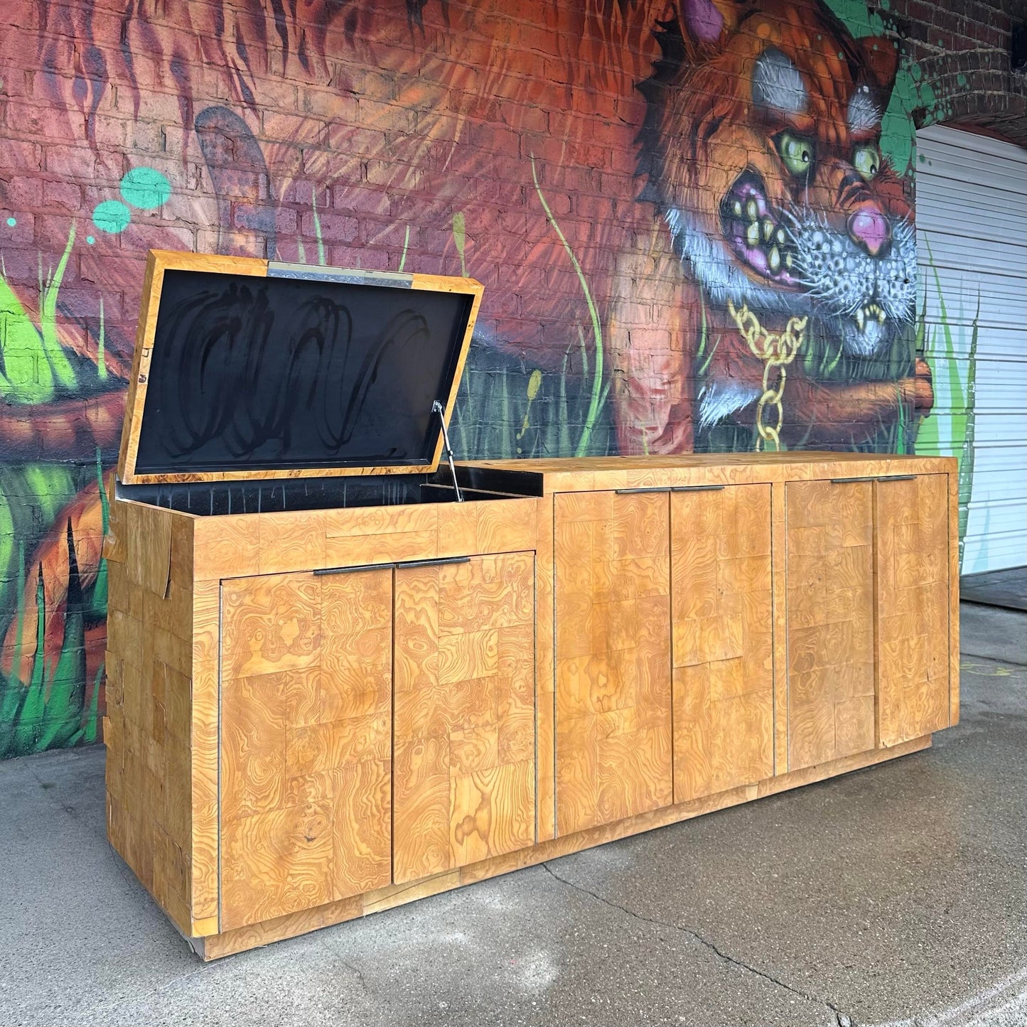 Paul Evans Patchwork Burlwood Credenza