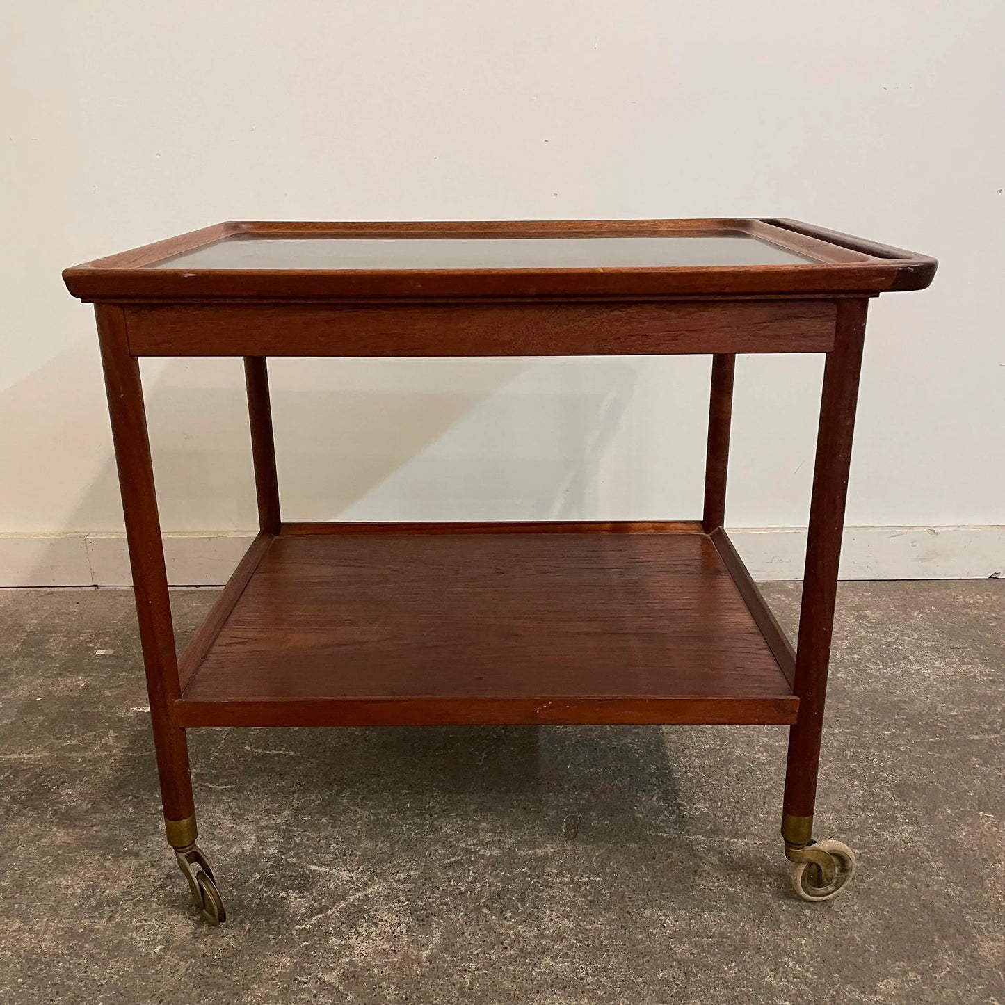 Ludwig Pontoppidan Danish Teak Bar Cart Danish Modern