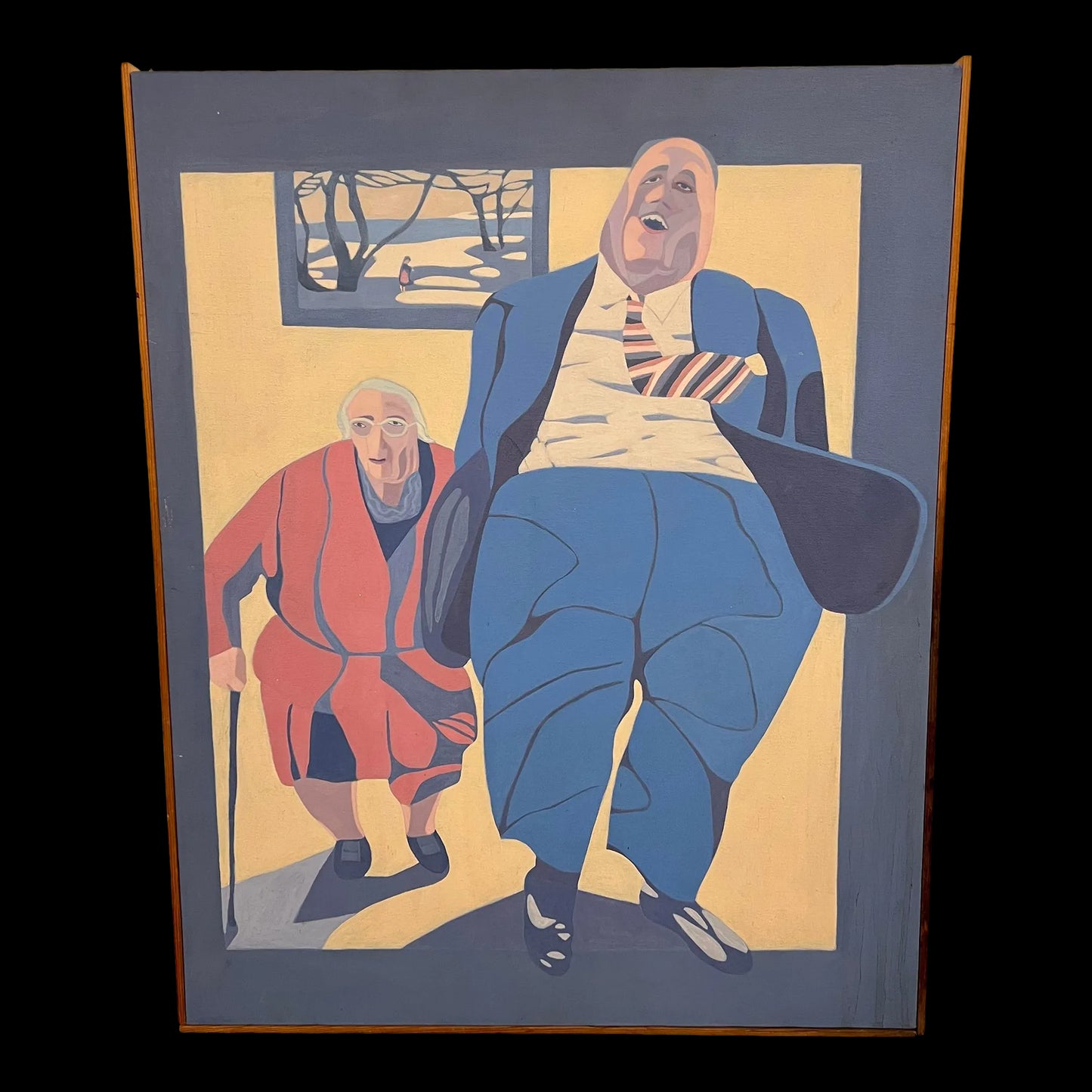 Gail Newman Portrait Painting of Two People Walking