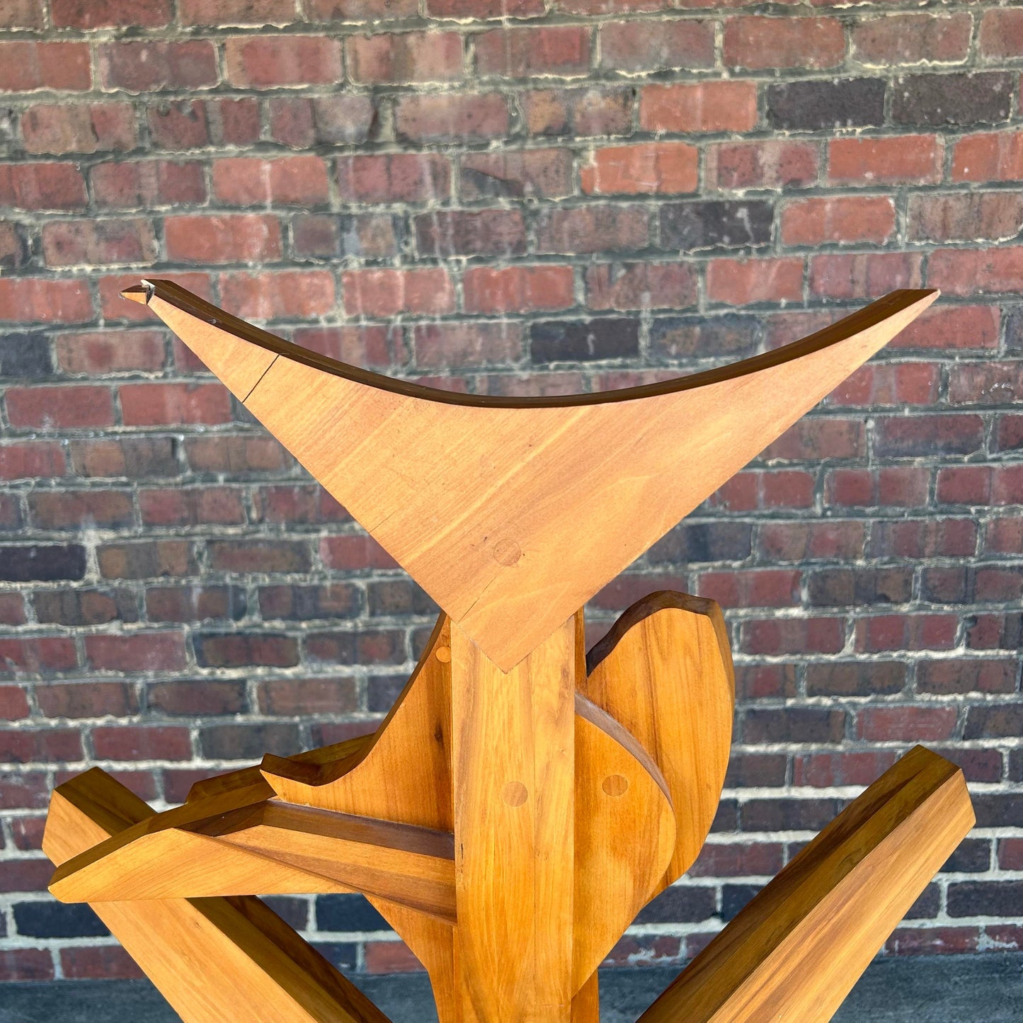 Wooden Sculpture by W. Moore 1977 “#7 Seated Figure”