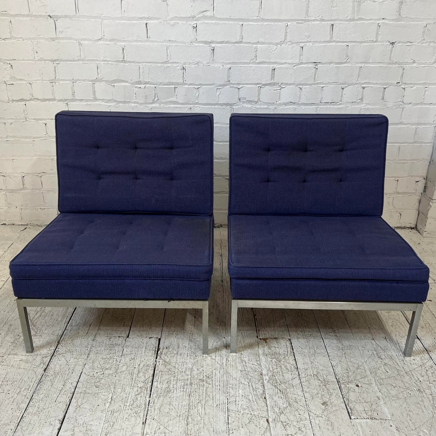 Pair of Florence Knoll Slipper Chairs