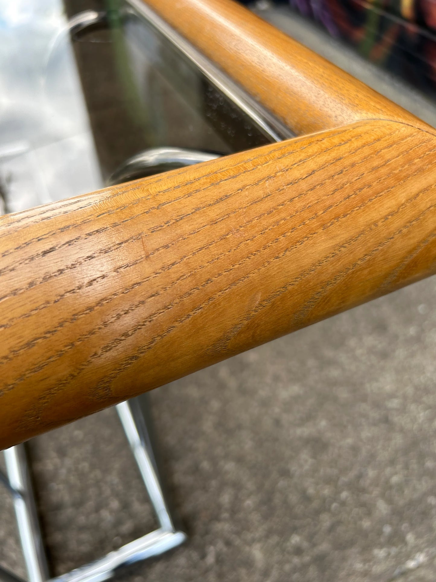 Milo Baughman Style Smoked Glass Console Table