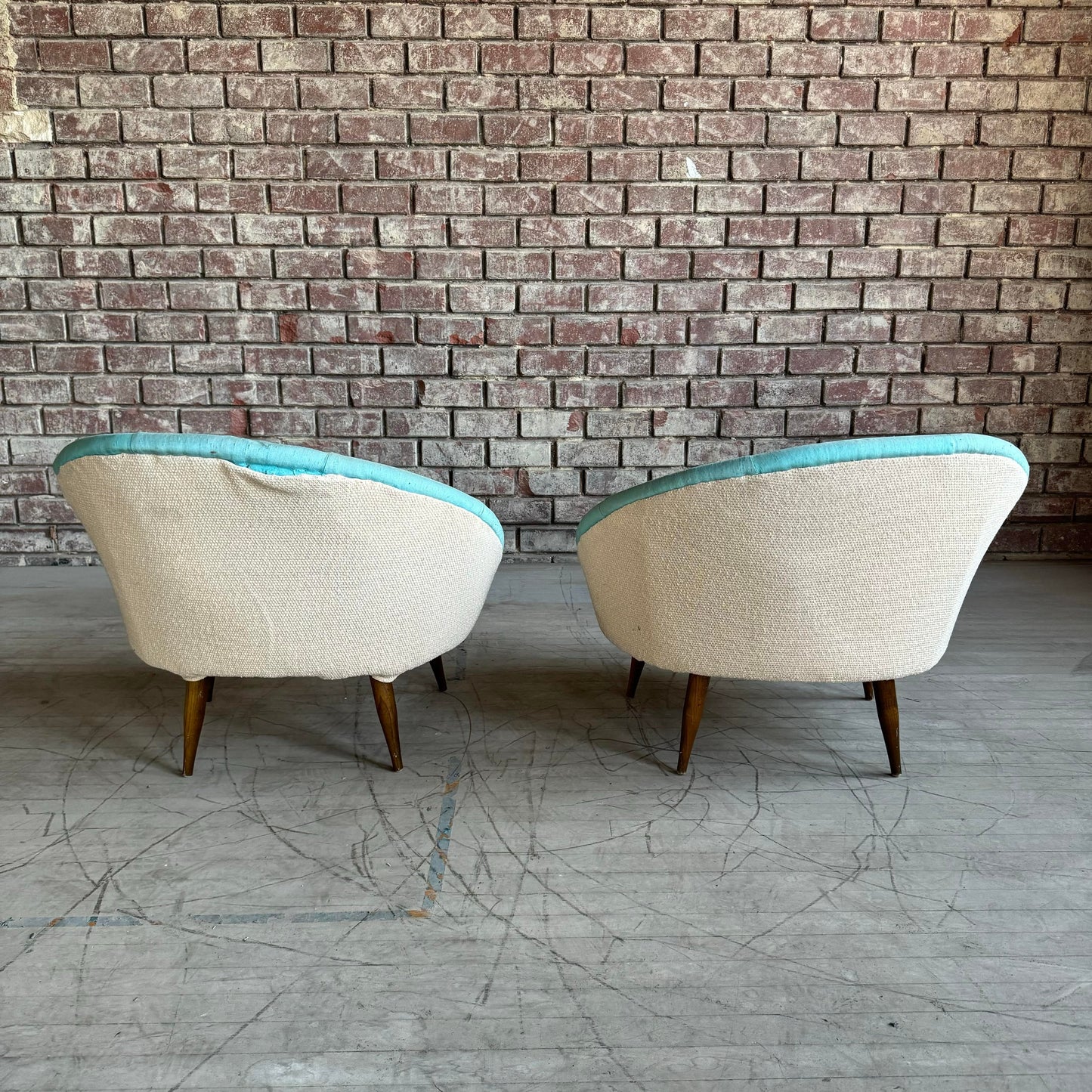 Pair of Asymmetrical Shell Chairs