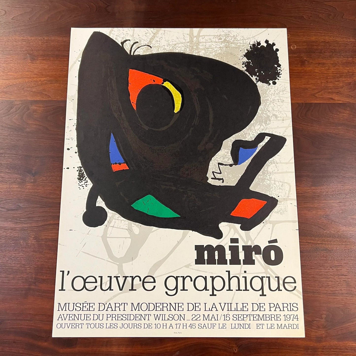 Original Joan Miró Stone Lithograph 1974