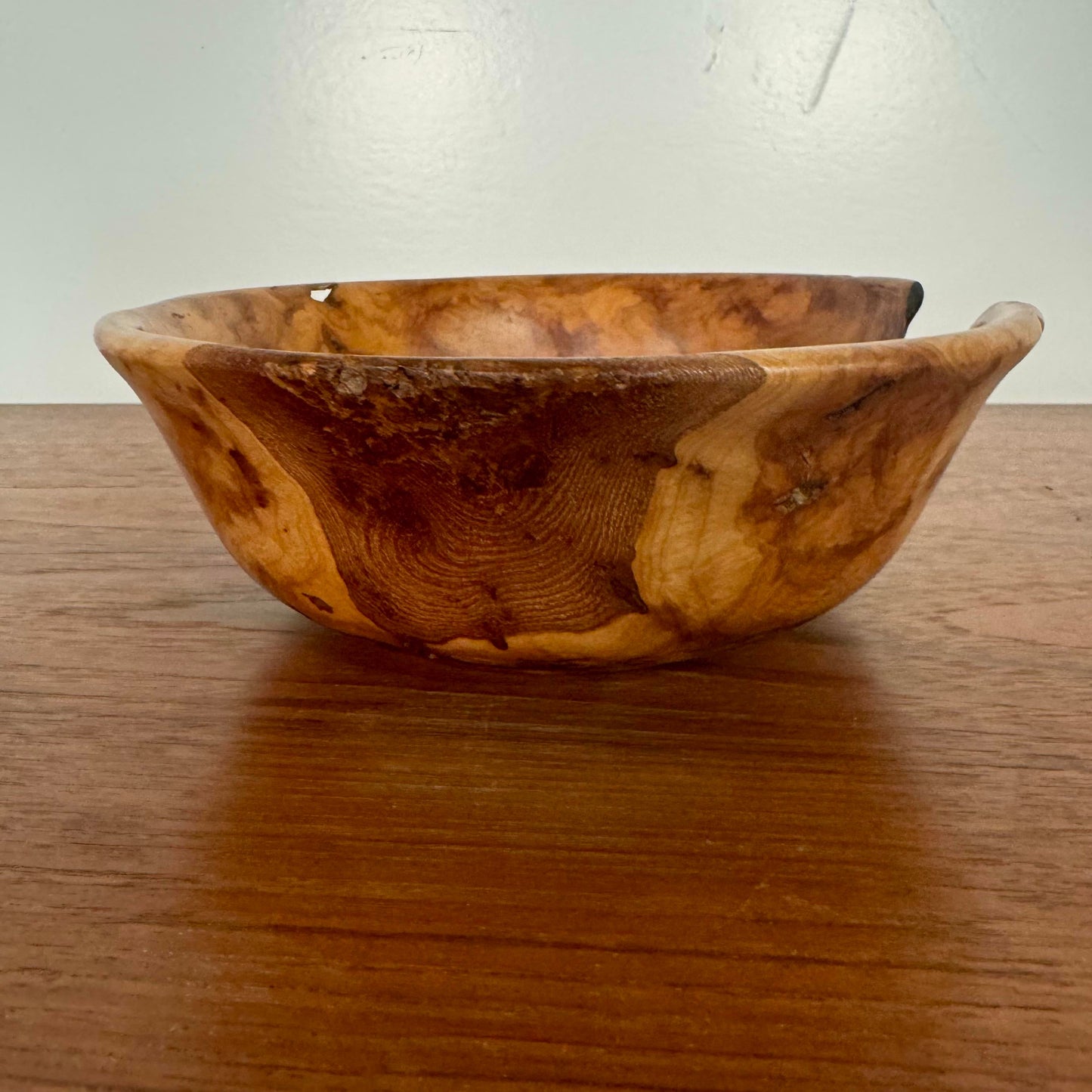 Burled Maple Wood Turn Bowl by Stan Stary for Melvin Rose