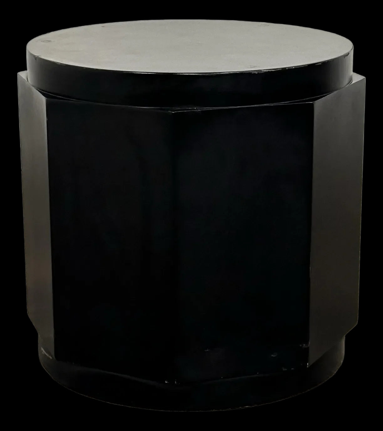 Dunbar Pedestal-Style Geometric Side Table