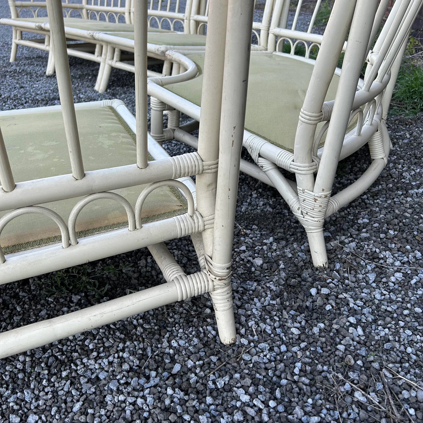 Vintage Tommi Parzinger and Henry Olko for Willow and Reed Rattan Bamboo Sectional