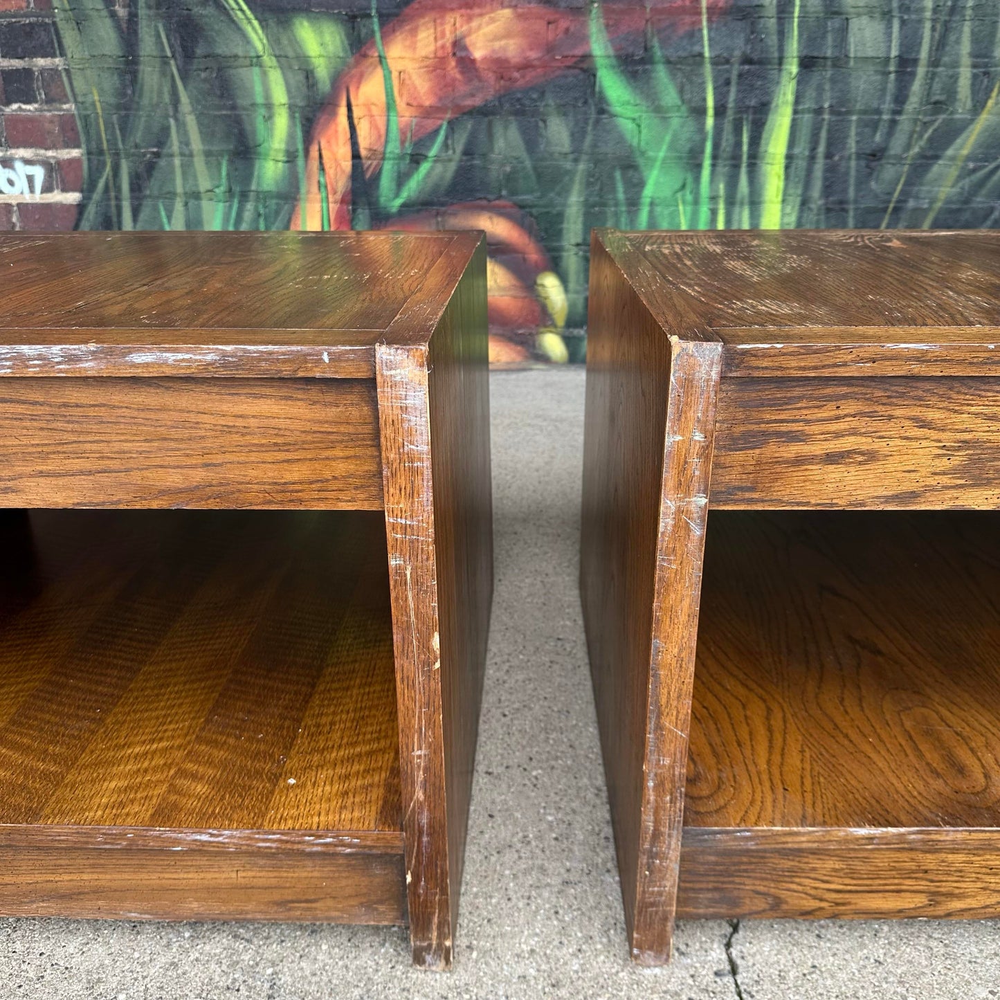 Pair of Lane Brutalist End Tables
