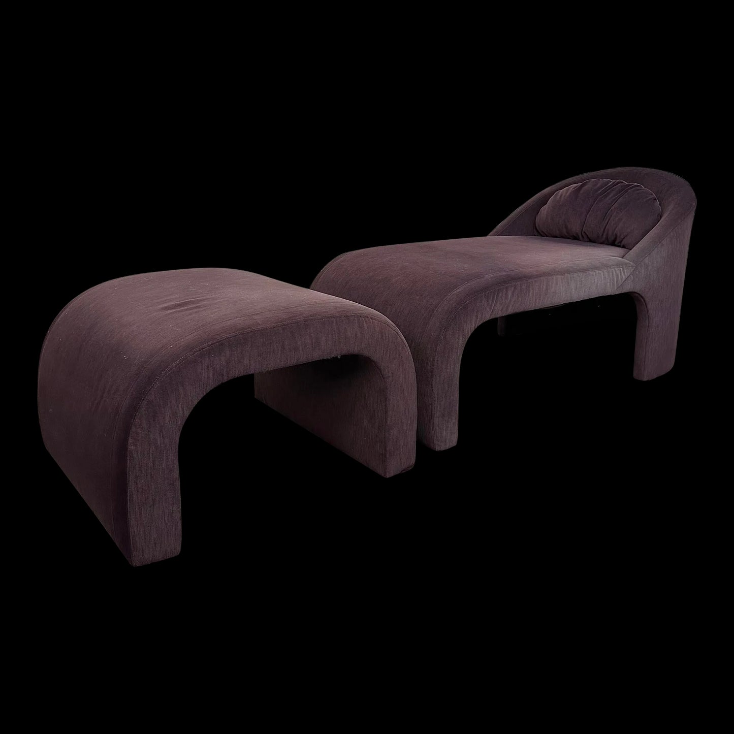 Post Modern Kagan-Style Chaise and Ottoman