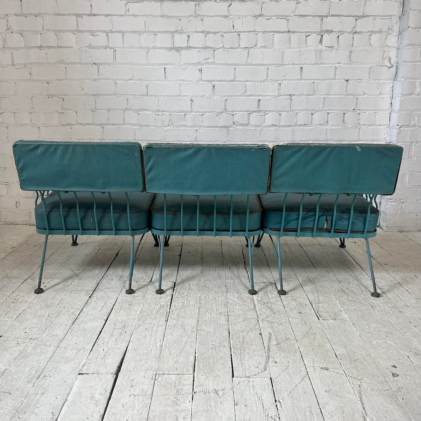 Vintage Woodard Outdoor Patio Sectional Sofa, Attributed