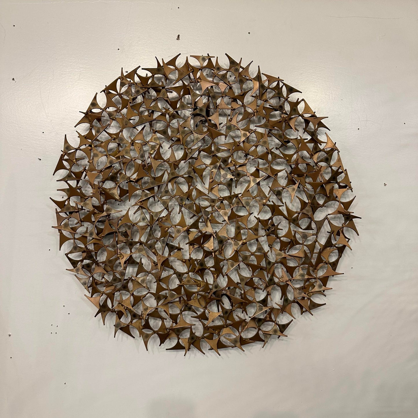 Marc Weinstein Brutalist Mid-Century Modern Abstract Wall Sculpture Marc Creates Sun