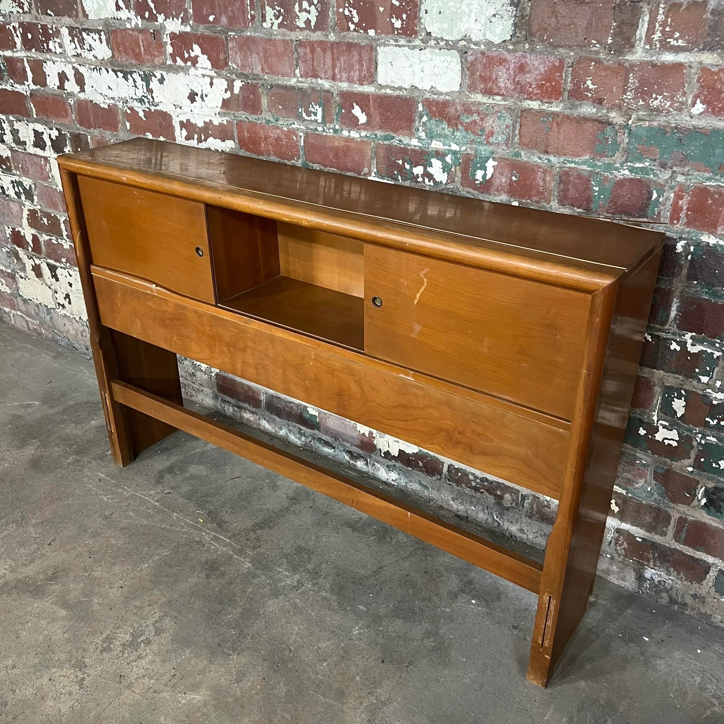 Cherry Wood Full Size Headboard With Storage Gibbings Style