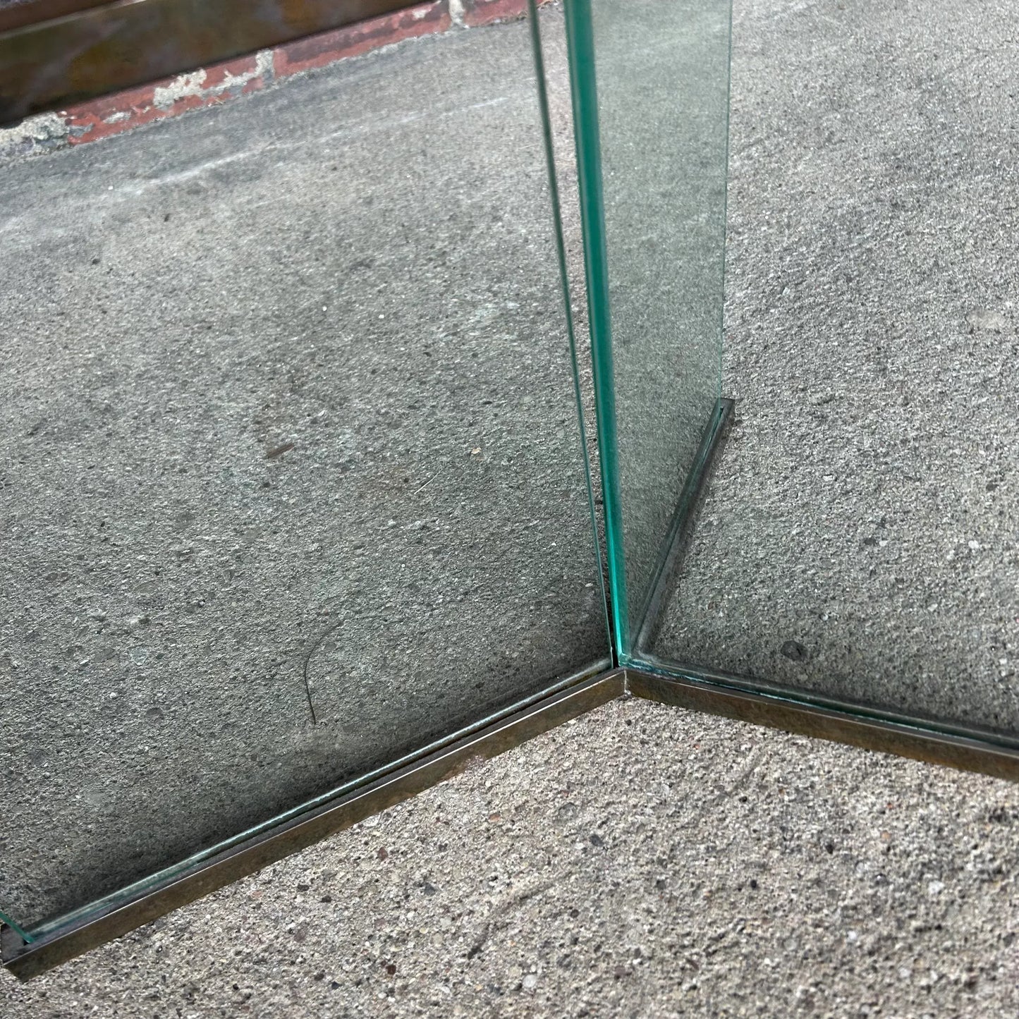 Pace Brass and Glass Coffee Table