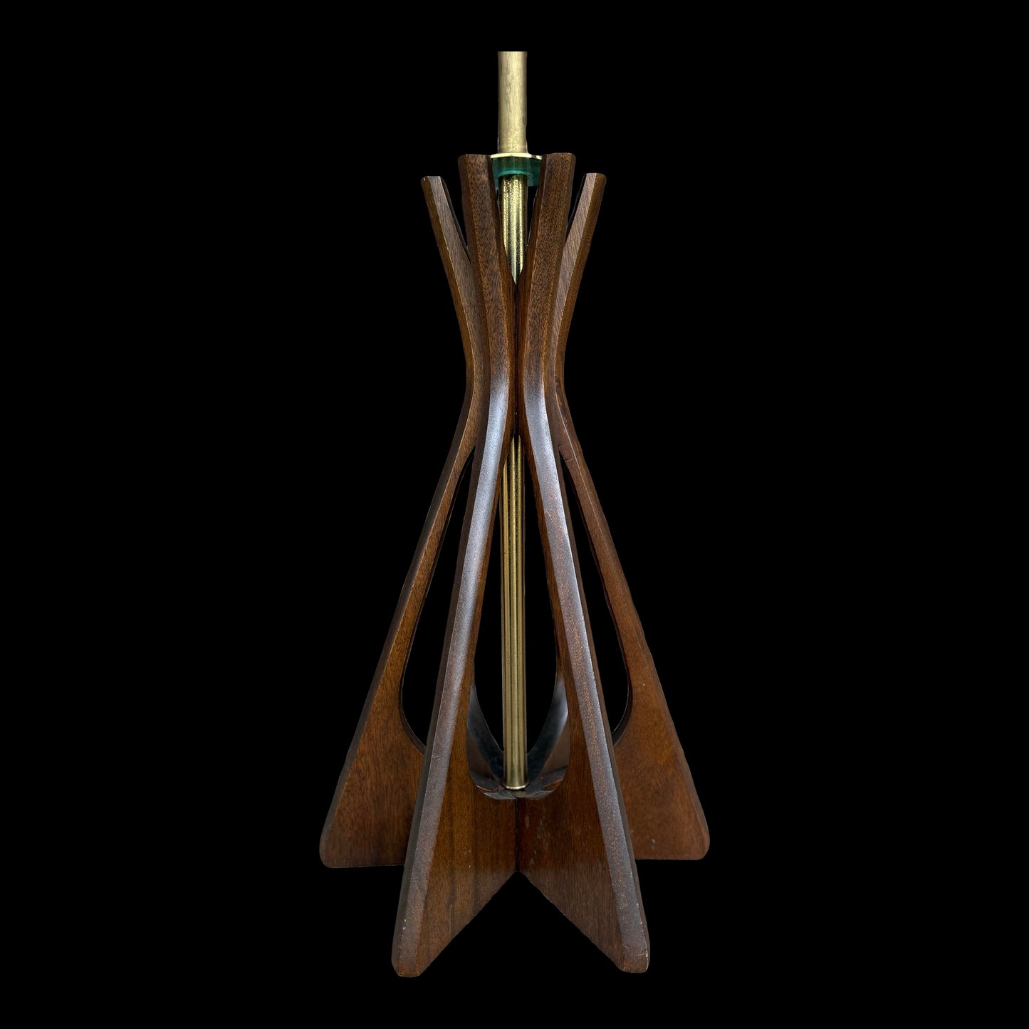 Mid Century Floor Lamp With Glass Table Style of Modline