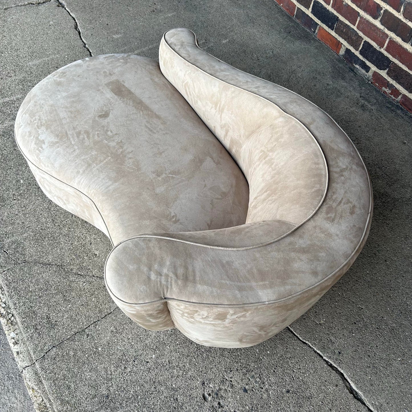 Vladimir Kagan Style Chaise Lounge Post Modern