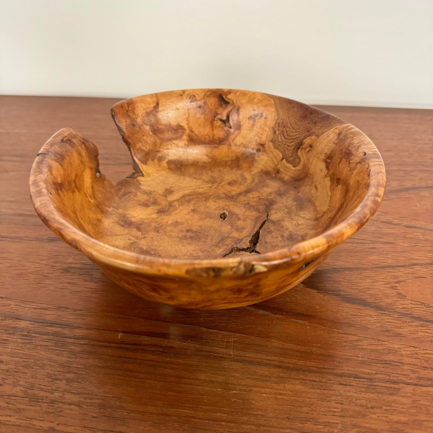 Burled Maple Wood Turn Bowl by Stan Stary for Melvin Rose