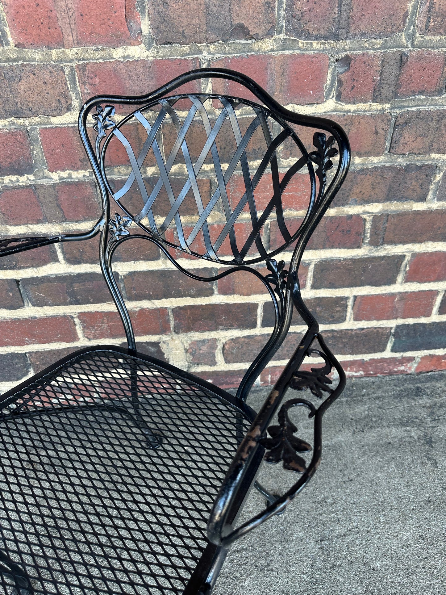 Vintage Woodard New Orleans Pattern Patio Arm Chair, Attributed